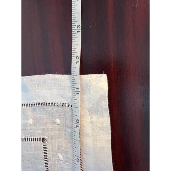 White Embroidered Napkins Dress Form Seamstress Set of 6 Brunch Tea Party - Picture 4 of 4
